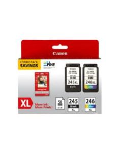 Canon PG-245XL/CL-246XL/GP-502 Black/Color Ink Cartridges And Paper Combo Pack