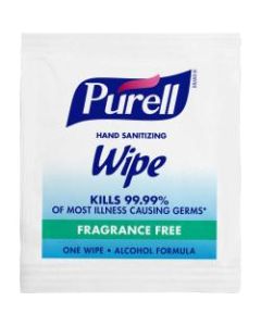 Purell Premoistened Sanitizing Hand Wipes, White, Case Of 1,000 Packets