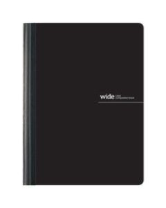 Office Depot Brand Poly Composition Book, 7 1/2in x 9 3/4in, Wide Ruled, 80 Sheets, Black