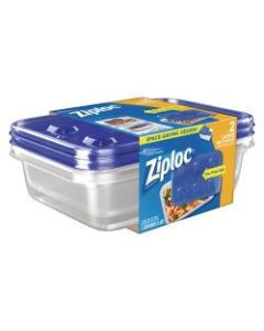 Ziploc Plastic Food Storage Container Set, Clear, Pack Of 2