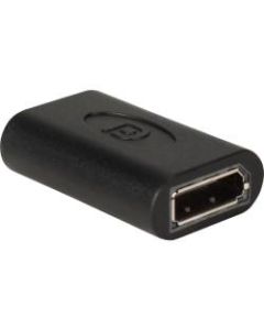 QVS DisplayPort Female to Female Digital A/V Gender Changer/Coupler - 1 x DisplayPort Female Digital Audio/Video - 1 x DisplayPort Female Digital Audio/Video - 3840 x 2160 Supported - Black