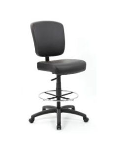 Boss Office Products Oversized Armless Drafting Stool, Black