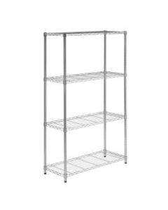 Honey-Can-Do Urban Steel Adjustable NSF Shelving Unit, 4-Tiers, Chrome
