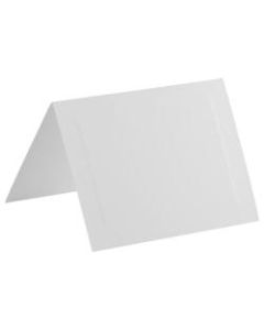 JAM Paper Fold-Over Cards, Panel Border, 5in x 6 5/8in, White, Pack Of 25
