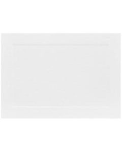 JAM Paper Blank Cards, 3 1/2in x 4 7/8in, With Panel Border, White, Pack Of 100
