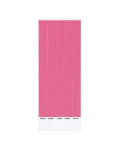 Amscan Waterproof Paper Wristbands, 3/4in x 10in, Solid Pink, Pack Of 500 Wristbands