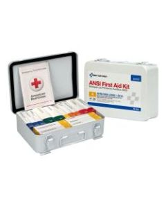 First Aid Only Metal Weatherproof First Aid Kit, White, 82 Pieces