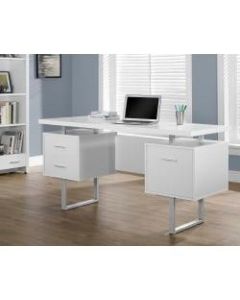 Monarch Specialties Retro-Style 60inW Computer Desk, White