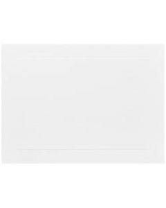 JAM Paper Blank Note Cards, Panel Border, 5 1/8in x 7in, White, Pack Of 100