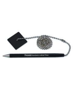 PM Company Counter Pen With Ball Chain/Base, Black Ink, Black Base
