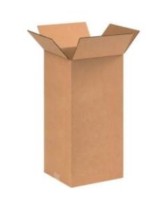 Office Depot Brand Tall Corrugated Boxes, 9in x 9in x 18in, Kraft, Bundle of 25