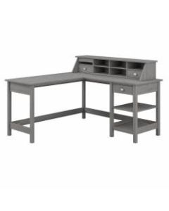Bush Furniture Broadview 60inW L-Shaped Computer Desk With Storage And Desktop Organizer, Modern Gray, Standard Delivery