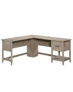 Sauder Summit Station 59inW L-Shaped Desk, Laurel Oak