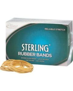 Alliance Rubber 24165 Sterling Rubber Bands - Size #16 - Approx. 2300 Bands - 7/8in x 1/16in - Natural Crepe - 1 lb Box