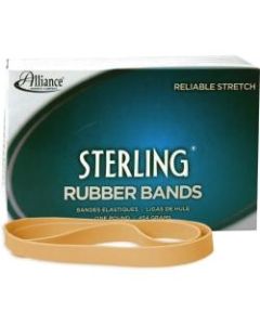 Alliance Rubber 25075 Sterling Rubber Bands - Size #107 - Approx. 50 Bands - 7in x 5/8in - Natural Crepe - 1 lb Box