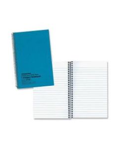 Rediform Kolor-Kraft 1-Subject Notebooks - 80 Sheets - Coilock - 16 lb Basis Weight - 6in x 9 1/2in - White Paper - Blue Cover - 1Each