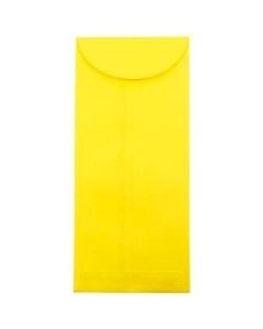 JAM Paper Policy Envelopes, #14, Gummed Seal, 30% Recycled, Yellow, Pack Of 25