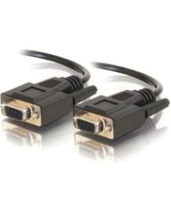 C2G 15ft DB9 F/F Cable - Black - DB-9 Female - DB-9 Female - 15ft - Black