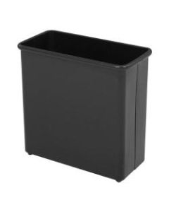 Safco Rectangular Wastebasket, 6.88 Gallons, Black