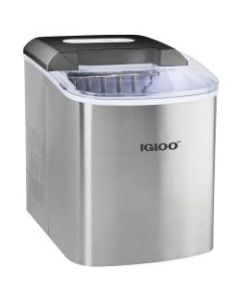 Igloo ICEB26SS Automatic Portable Countertop Ice Maker Machine, Silver