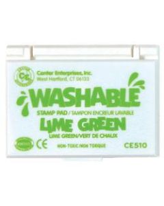 Center Enterprise Washable Stamp Pads, 2 1/4in x 3 3/4in, Lime Green, Pack Of 6