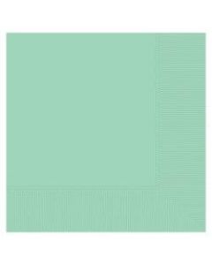 Amscan 2-ply Lunch Napkins, 6-1/2in x 6-1/2in, Cool Mint, Pack Of 250 Napkins