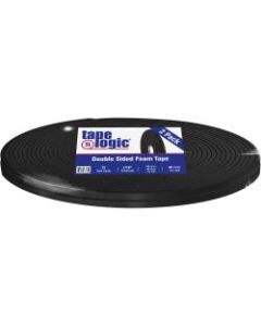 Tape Logic Double-Sided Foam Tape, 0.5in x 36 Yd., Black, Case Of 2