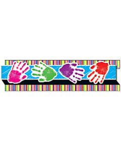 Carson-Dellosa Pop-Its Borders - Handprints, 3inH x 36inL, Pack Of 8