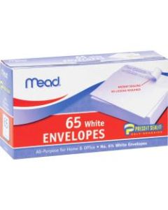 Mead No. 6-3/4 All-purpose White Envelopes - Business - #6 3/4 - 3 5/8in Width x 6 1/2in Length - Self-sealing - 65 / Box - White