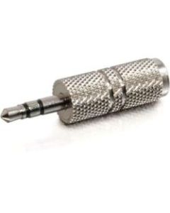 C2G 3.5mm Stereo Male to 3.5mm Mono Female Adapter - 1 x Mini-phone Male Audio - 1 x Mini-phone Female - Metallic Silver