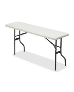Iceberg Resin Folding Table, 72inW x 18inD, Platinum/Black