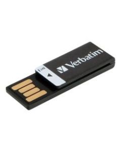 Verbatim Clip-It USB 2.0 Flash Drive, 16GB, Black, VER43951