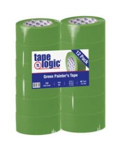 Tape Logic 3200 Painters Tape, 3in Core, 2in x 180ft, Green, Case Of 12