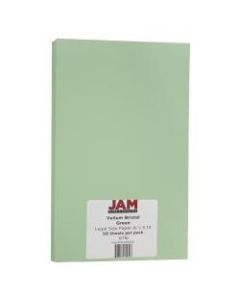 JAM Paper Cover Card Stock, 8 1/2in x 14in, 67 Lb, Vellum Bristol Green, Pack Of 50 Sheets