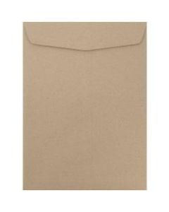 JAM Paper Open-End 10in x 13in Catalog Envelopes, Gummed Closure, Brown, Pack Of 10 Envelopes