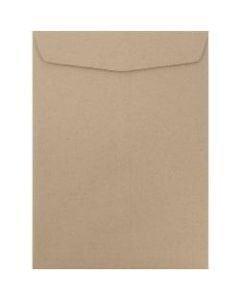 JAM Paper Open-End 10in x 13in Catalog Envelopes, Gummed Closure, Brown, Pack Of 10 Envelopes