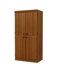 South Shore Morgan 4-Door Storage Armoire, Morgan Cherry