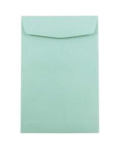 JAM Paper Open-End 6in x 9in Catalog Envelopes, Gummed Closure Aqua, Pack Of 25