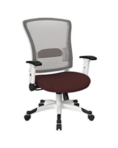 Office Star Space Seating Mesh Mid-Back Chair, Burgundy/White