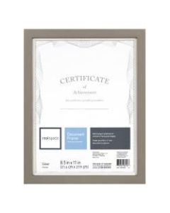 Realspace Muse Document Frame, 11inH x 13 1/2inW x 1inD, Silver/White