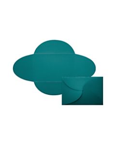 LUX Petal Invitations, A7, 5in x 7in, Teal, Pack Of 40