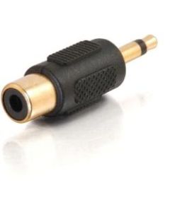 C2G RCA Jack to 3.5mm Mono Plug Audio Adapter - 1 x RCA Female - 1 x Mini-phone Male - Black
