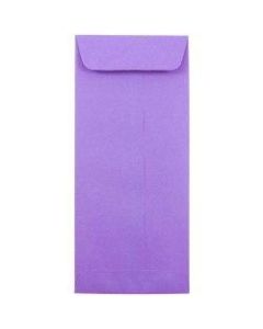 JAM Paper #10 Policy Envelopes, Gummed Seal, 30% Recycled, Violet Purple, Pack Of 25