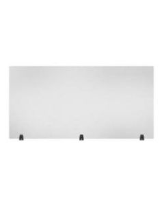 LUX Reclaim Acrylic Freestanding Sneeze Guard Desk Divider, 60in x 30in, Frosted