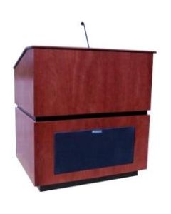 AmpliVox SW3030 - Wireless Coventry Lectern - Rectangle Top - 42in Table Top Width x 30in Table Top Depth - 46in Height - Natural Oak - Hardwood Veneer