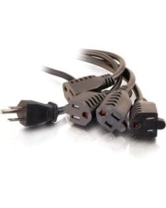 C2G Cable to Go 16 AWG 1-to-4 Power Cord Splitter, 6 Ft