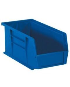 Office Depot Brand Plastic Stack & Hang Bin Boxes, Small Size, 10 7/8in x 5 1/2in x 5in, Blue, Pack Of 12