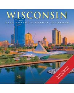 Willow Creek Press Scenic Monthly Wall Calendar, 12in x 12in, Wisconsin, January To December 2022