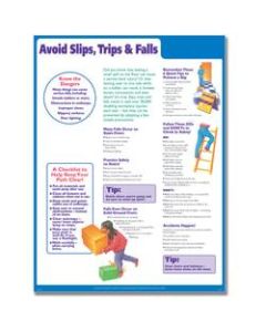 ComplyRight Avoid Slips,Trips And Falls Poster, English, 18in x 24in