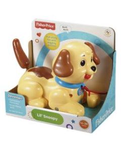 Fisher-Price Lil Snoopy - Pull Puppy Along for Sounds and Motions - Ears Wiggle - Tail Shakes and Puppy Bbarks
